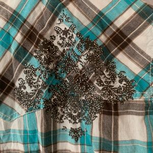 Xl Ariya fitted western button up